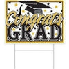 Plastic Congrats Grad Yard Sign