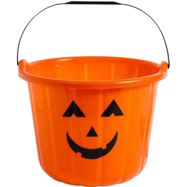 Plastic Pumpkin Bucket - Orange