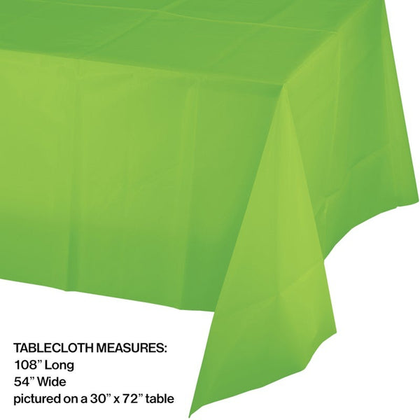 Plastic Tablecover 1ct 54x108 Fresh Lime