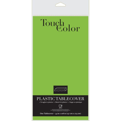 Plastic Tablecover 1ct 54x108 Fresh Lime