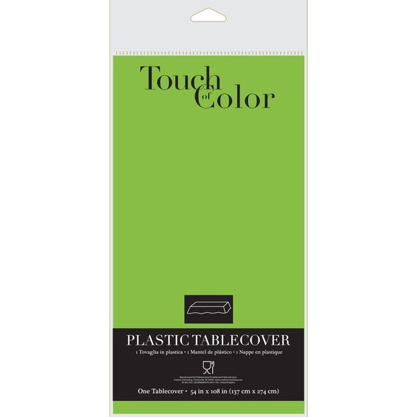 Plastic Tablecover 1ct 54x108 Fresh Lime