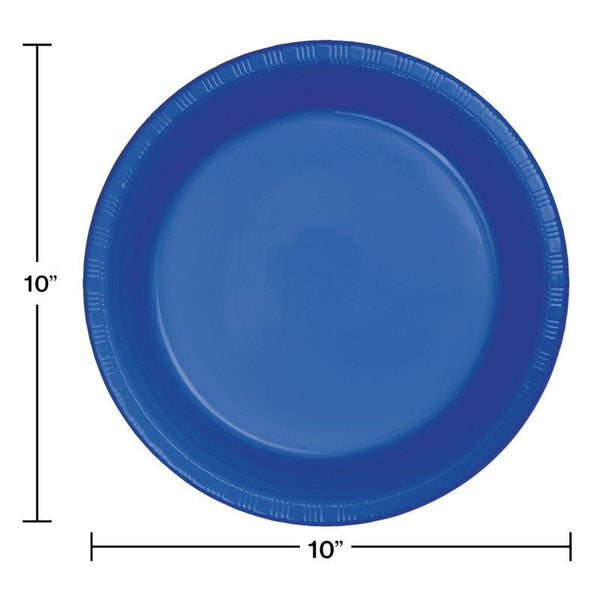 Plate 10" Plastic 20 Count Cobalt
