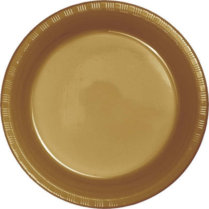 Plate 10" Plastic 20 Count Glittering Gold