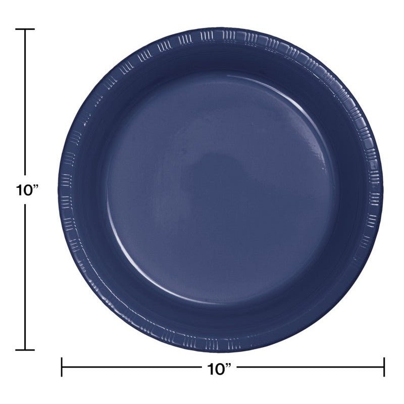 Plate 10" plastic 20 Count Navy