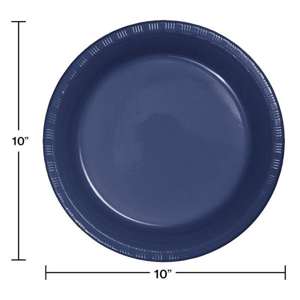 Plate 10" plastic 20 Count Navy
