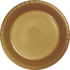 Plate 7" Plastic 20 Count Glittering Gold