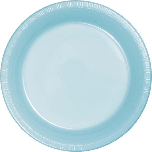 Plate 7" Plastic 20 Count Pastel Blue