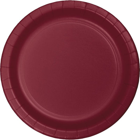 Plate 7" Sturdy Style 24 Count Burgundy