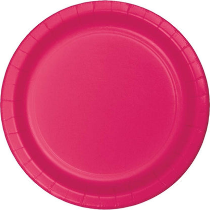 Plate 7" Sturdy Style 24 Count Hot Magenta