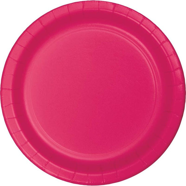 Plate 7" Sturdy Style 24 Count Hot Magenta