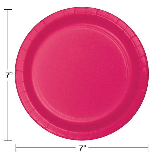 Plate 7" Sturdy Style 24 Count Hot Magenta