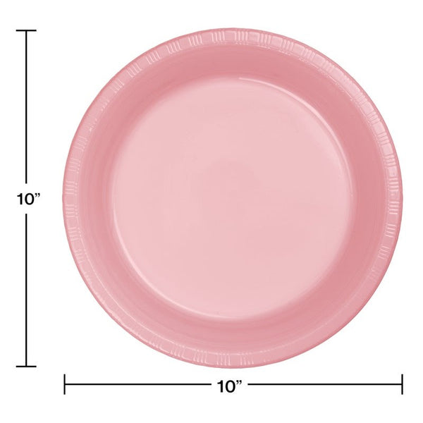 Plates 10", Plastic, 20 Count – Classic Pink