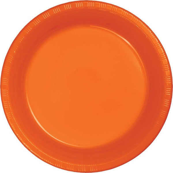 Plates 10", Plastic, 20 Count – Sunkissed Orange