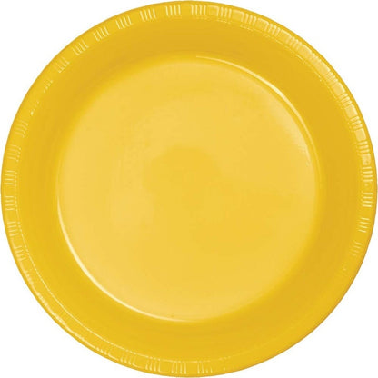 Plates 10", Plastic, 20 Count – Yellow