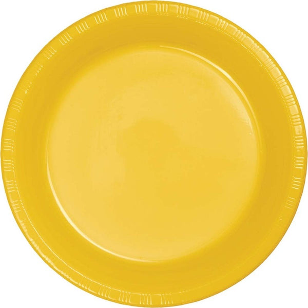 Plates 10", Plastic, 20 Count – Yellow