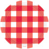 Plate, 10" Red Gingham
