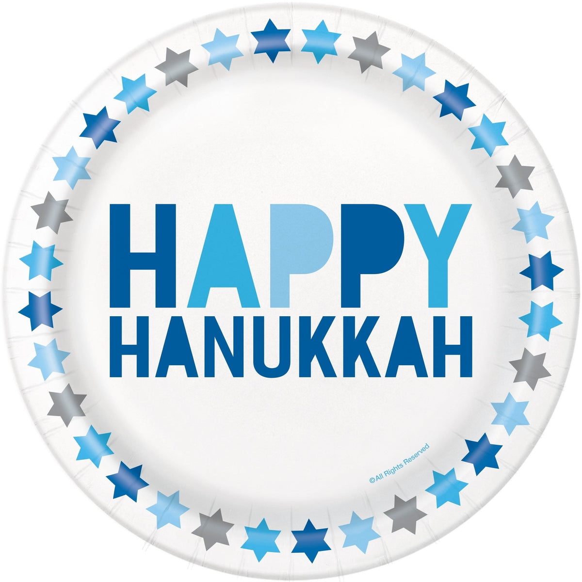Plates - 7" Starry Hanukkah