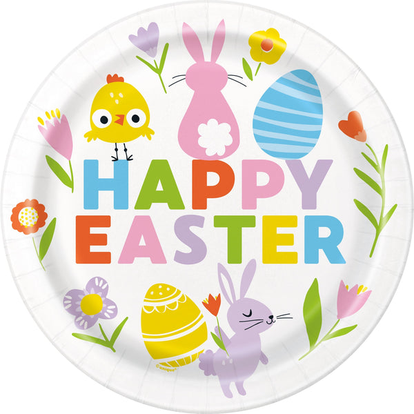 Plates - 9" Colorful Easter