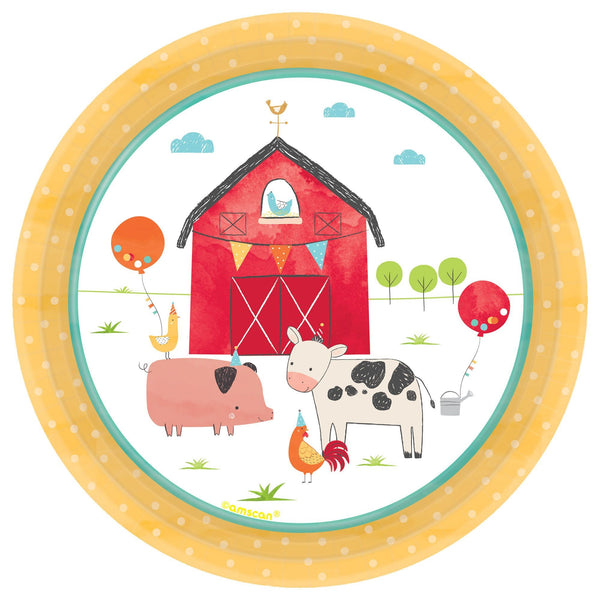 Barnyard Birthday Plate 7"