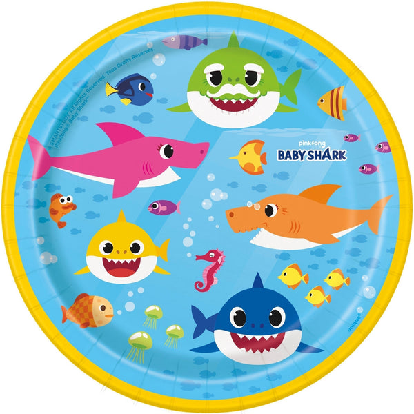 Baby Shark Dessert Plates, 7", 8 Count