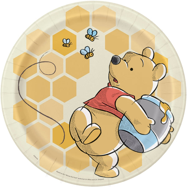 Plates - Dinner, Disney Winnie The Pooh, Round, 9", 8 Count