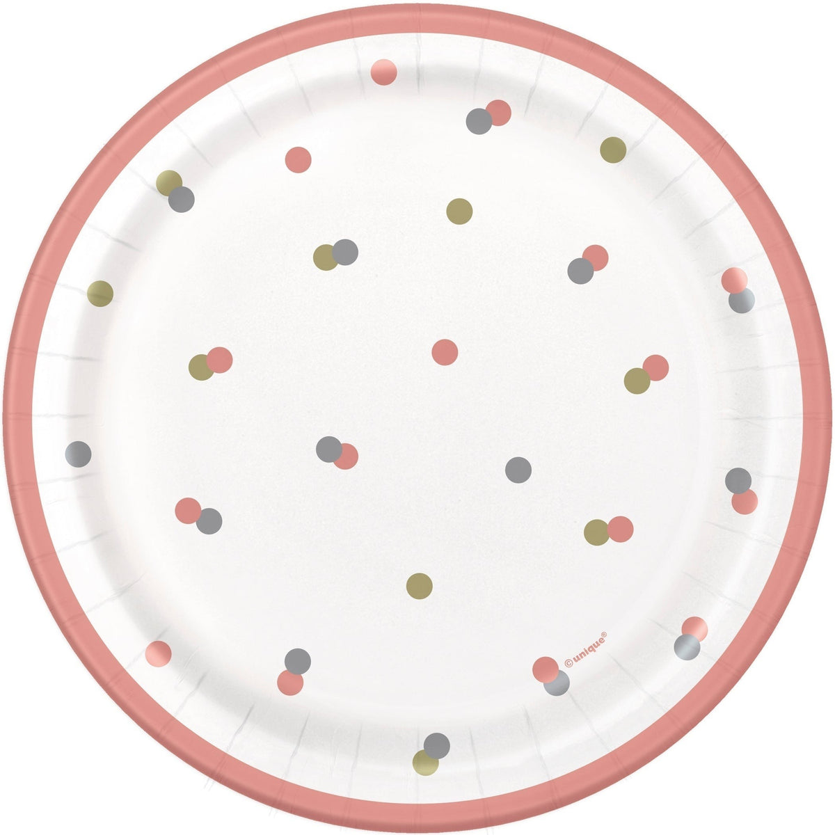 Plates - Glitz Rose Gold, 7", 8 Count