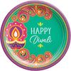 Plates - Green, Round, Rangoli Dream, 7", 8 Count