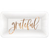 Plates - Modern Thanksgiving - "Grateful", 9" x 5", 8 Count