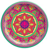 Plates - Pink, Round, Rangoli Dream, 10 1/2", 8 Count