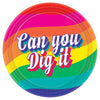 Plates - Rainbow, Good Vibes, Round, 7', 8 Count