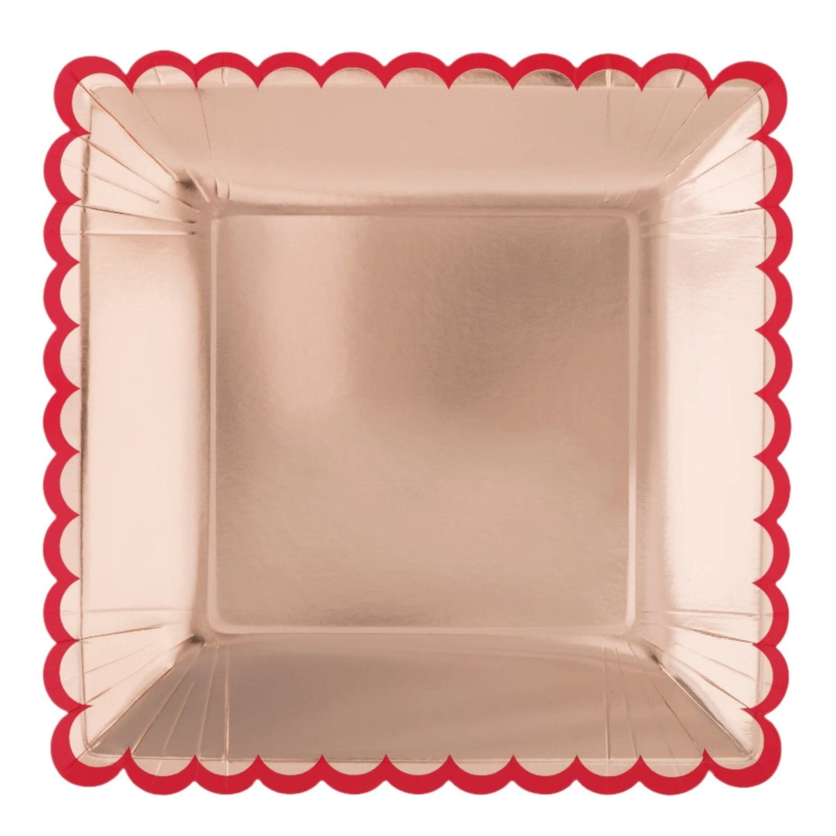 Plates - Square, Scalloped Edge, 10"