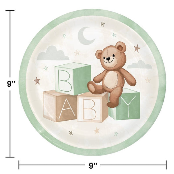 Plates - Teddy Bear, 9"
