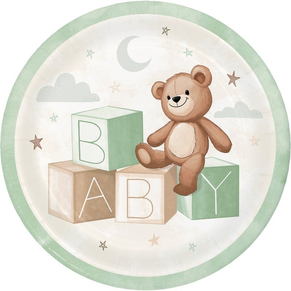 Plates - Teddy Bear, 9"