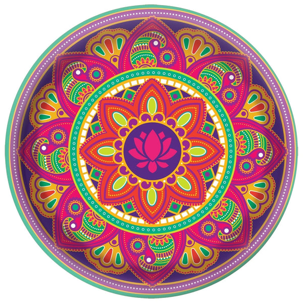 Platter - Pink, Melamine, Rangoli Dream, 13.5"