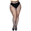 Plus Size Fishnet with Back Seam Pantyhose