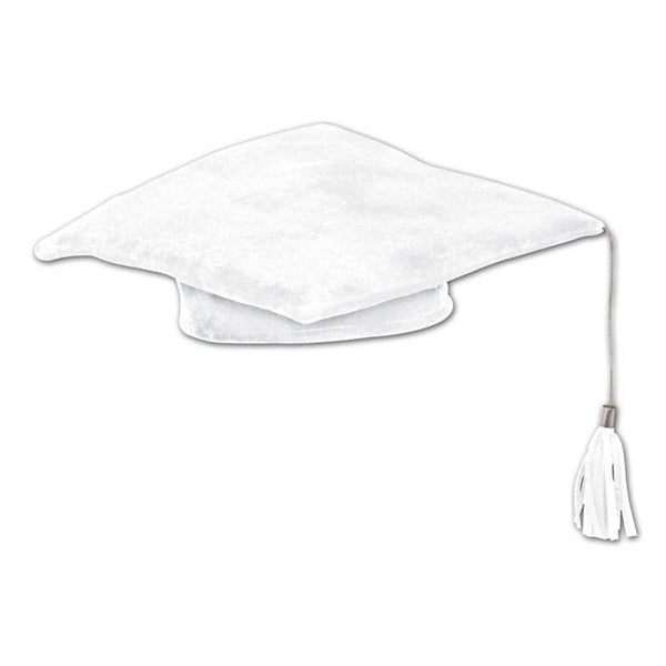 Plush Graduate Cap White