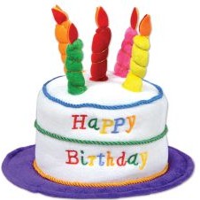 Plush Happy Birthday Cake Hat
