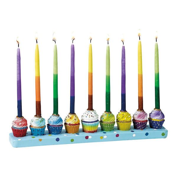 Premium Chanukah Candles - Multi Tri-Color