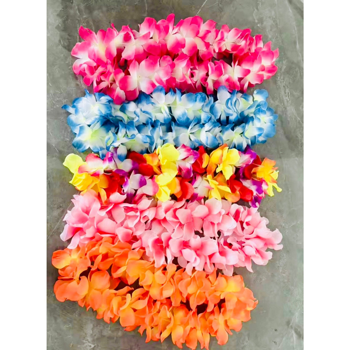 Premium Floral Lei Necklace, Assorted Colours