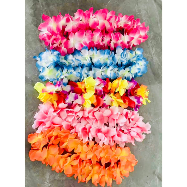 Premium Floral Lei Necklace, Assorted Colours