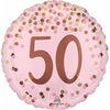 Pretty in Pink 50th Birthday 18" Foil Balloon