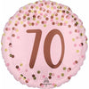 Pretty in Pink 70th Birthday 18" Foil Balloon