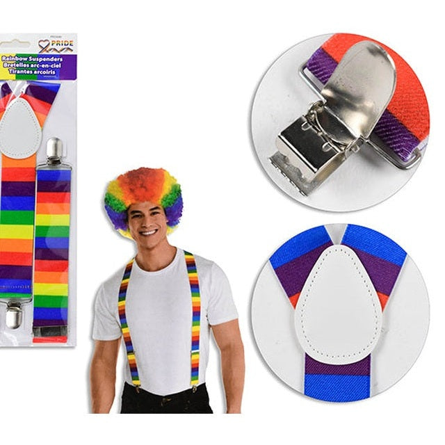 Pride Rainbow Adjustable Suspenders