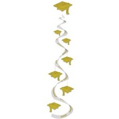 Printed Grad Cap Whirls