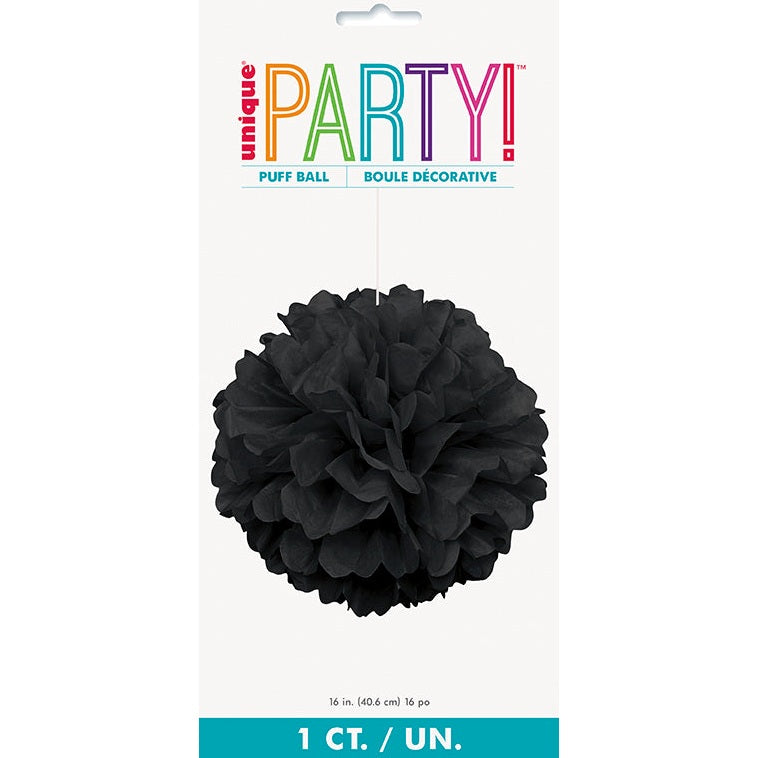 Puff Decoration – 16" – Black