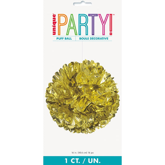 Puff Decoration – 16" – Gold Foil