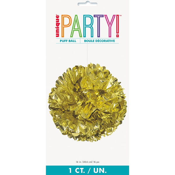 Puff Decoration – 16" – Gold Foil