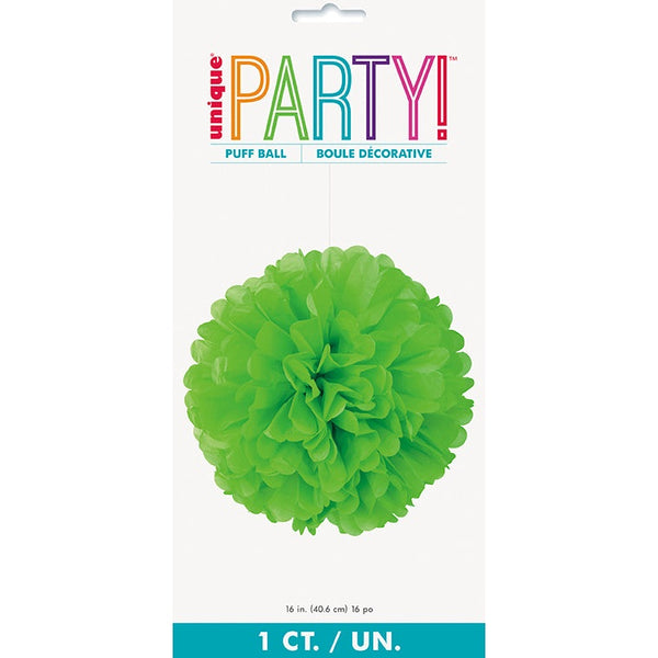 Puff Decoration – 16" – Lime Green