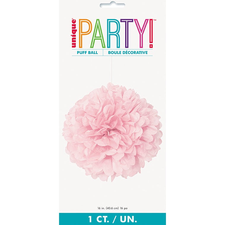 Puff Decoration – 16" – Lovely Pink