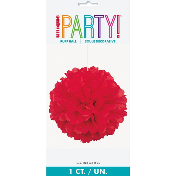 Puff Decoration – 16" – Red